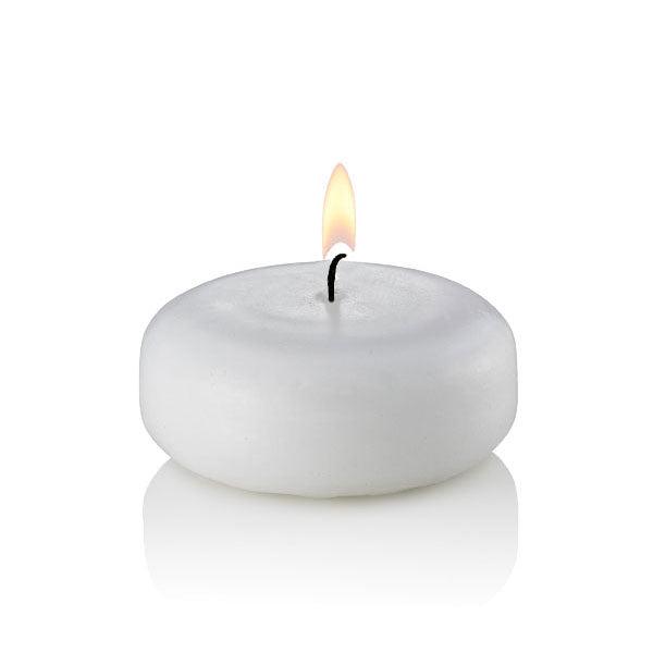 Medium 2 3/8" Floating Candles, White, Unscented, Set of 96-floating candles-TableTopLighting.com