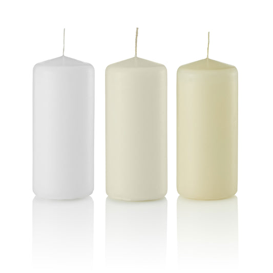2 x 4.5 Pillar Candles, Bulk, Unscented, Set of 36-pillar candles-TableTopLighting.com