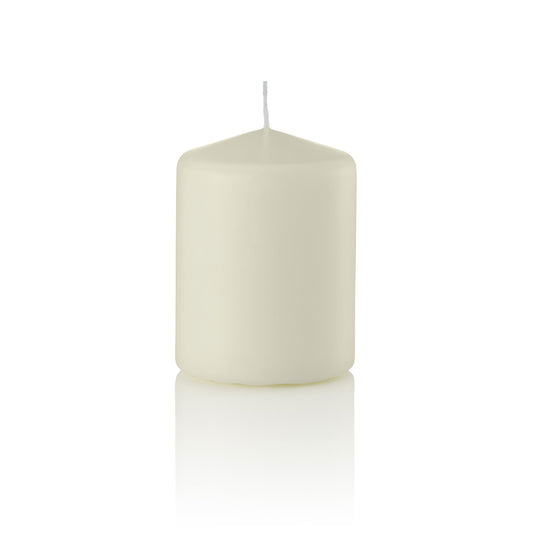 3 x 4 Pillar Candles, Ivory, Unscented, Set of 12-pillar candles-TableTopLighting.com