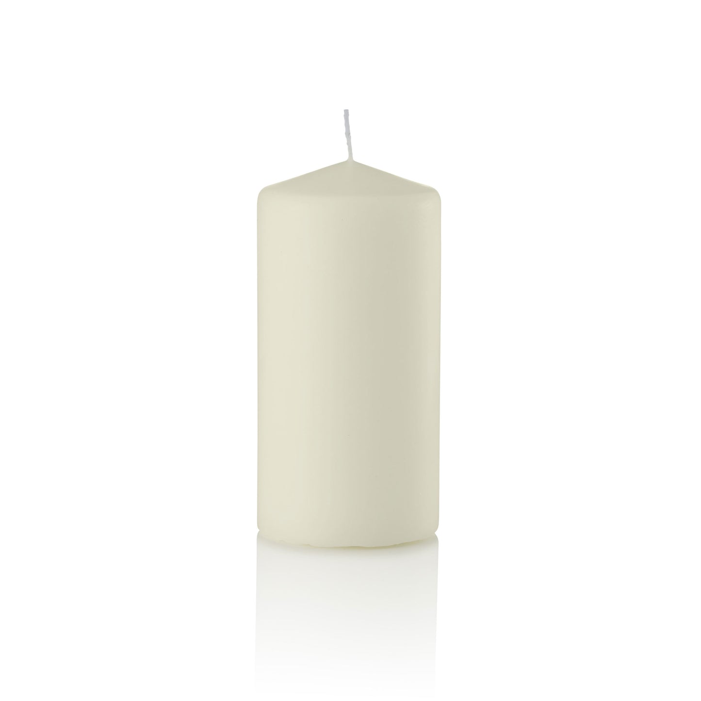 3 x 6 Pillar Candles, Unscented, Bulk Set of 12-pillar candles-Ivory-TableTopLighting.com