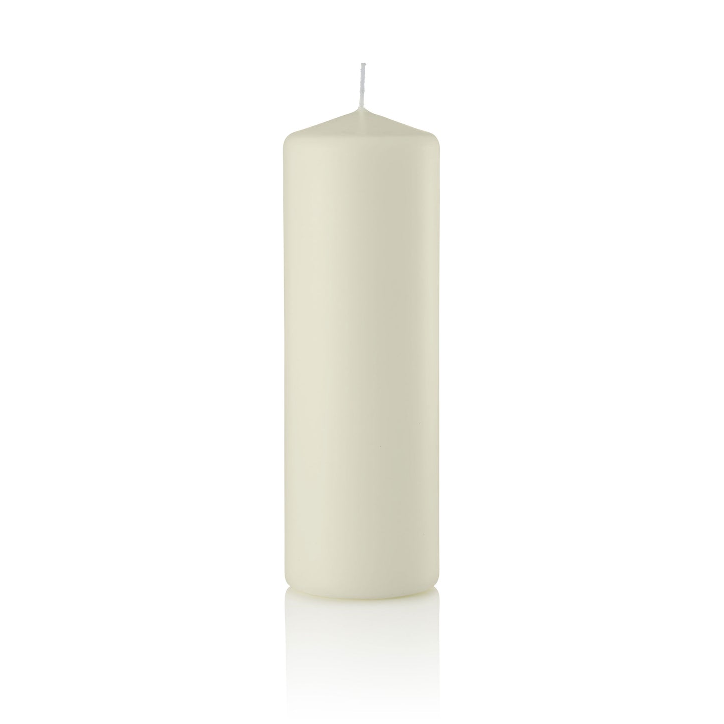 3 x 9 Pillar Candles, Unscented, Bulk Set of 12-pillar candles-Ivory-TableTopLighting.com