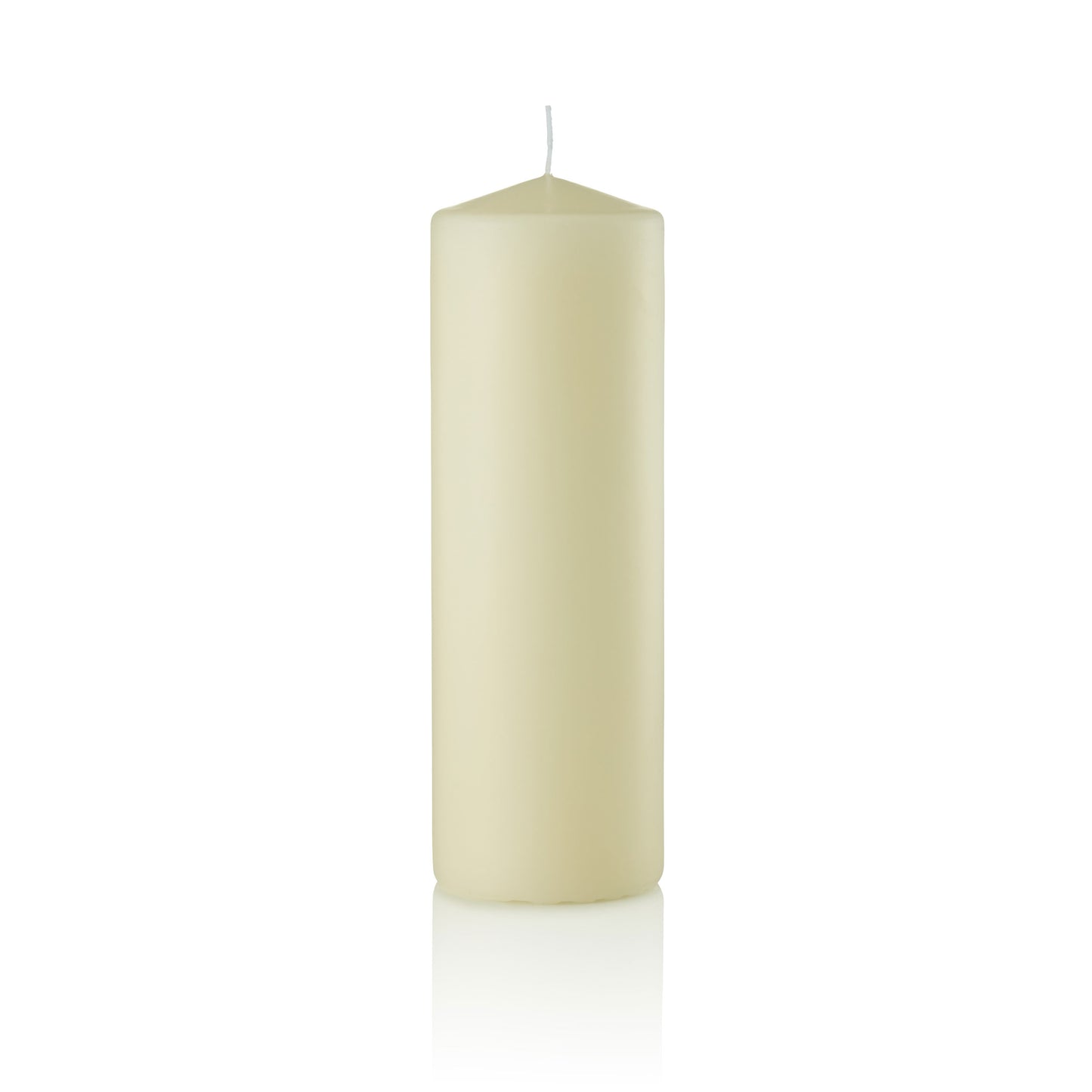 3 x 9 Pillar Candles, Vanilla, Unscented, Set of 12-pillar candles-TableTopLighting.com