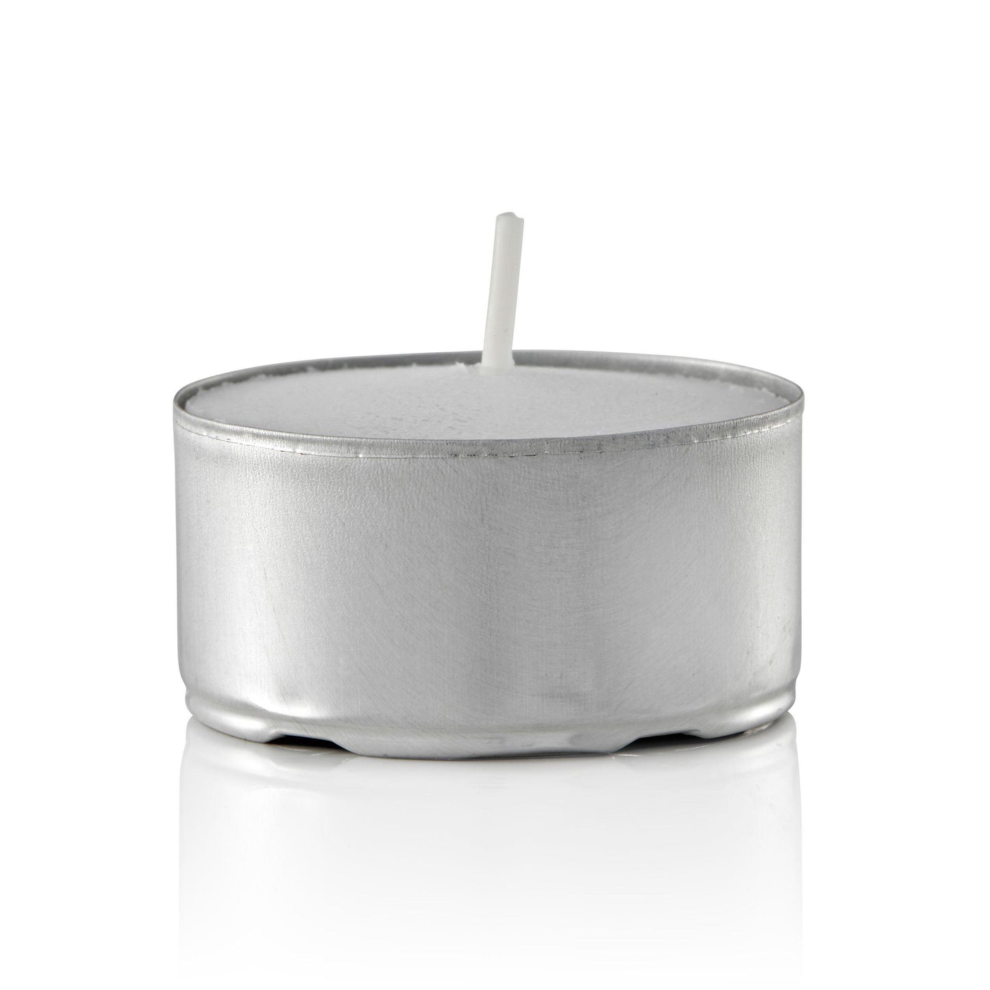 7 Hour Tealight Candles in Metal Cups, White, Unscented, Set of 400-tealight candles-TableTopLighting.com