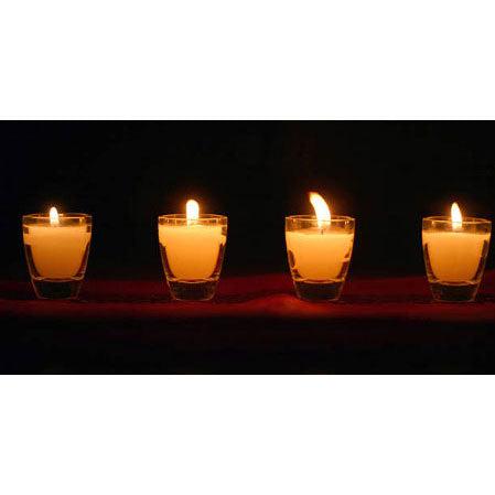 15 Hour Tapered Votive Candles, White, Unscented, Set of 144, 1 Gross-votive candles-TableTopLighting.com